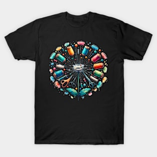 Sewing And Quilting Dandelion Flowers T-Shirt